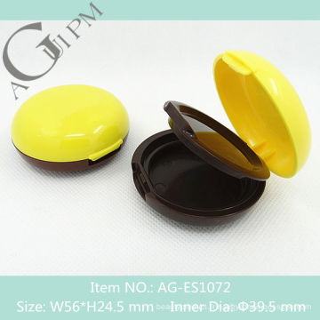 Lovely ronde Custom Blusher cas/Blush Poudre conteneur AG-ES1072, AGPM empaquetage cosmétique, couleurs/Logo personnalisé
